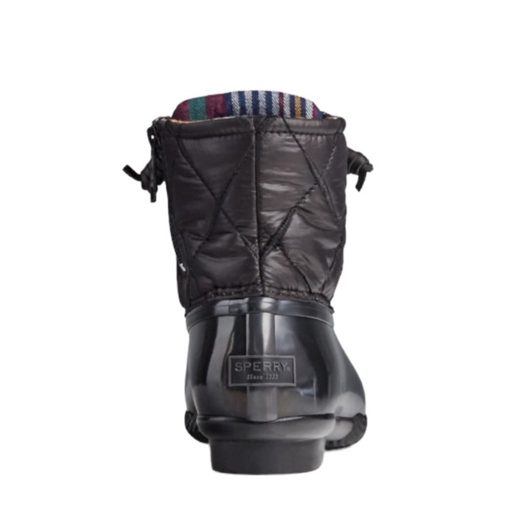Sperry Women's Quilted Black Rain Boots - Picture 4 of 10